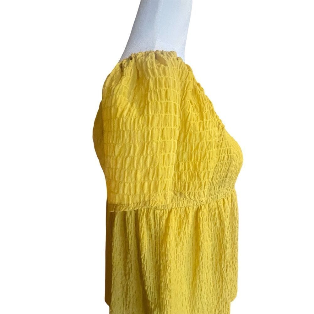 RTR NOW women's Mustard Gold Babydoll Dress size small in golden yellow - Picture 11 of 15